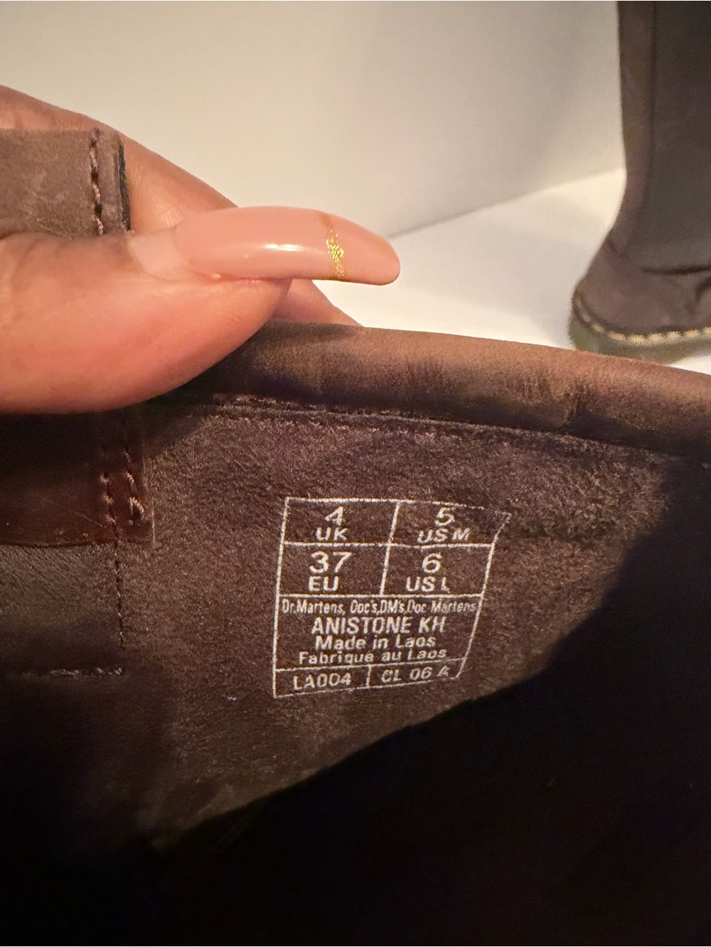 NWT Dr. Martens Anistone Brown Tall Harness Boots with Yellow Stitching - Picture 10 of 11